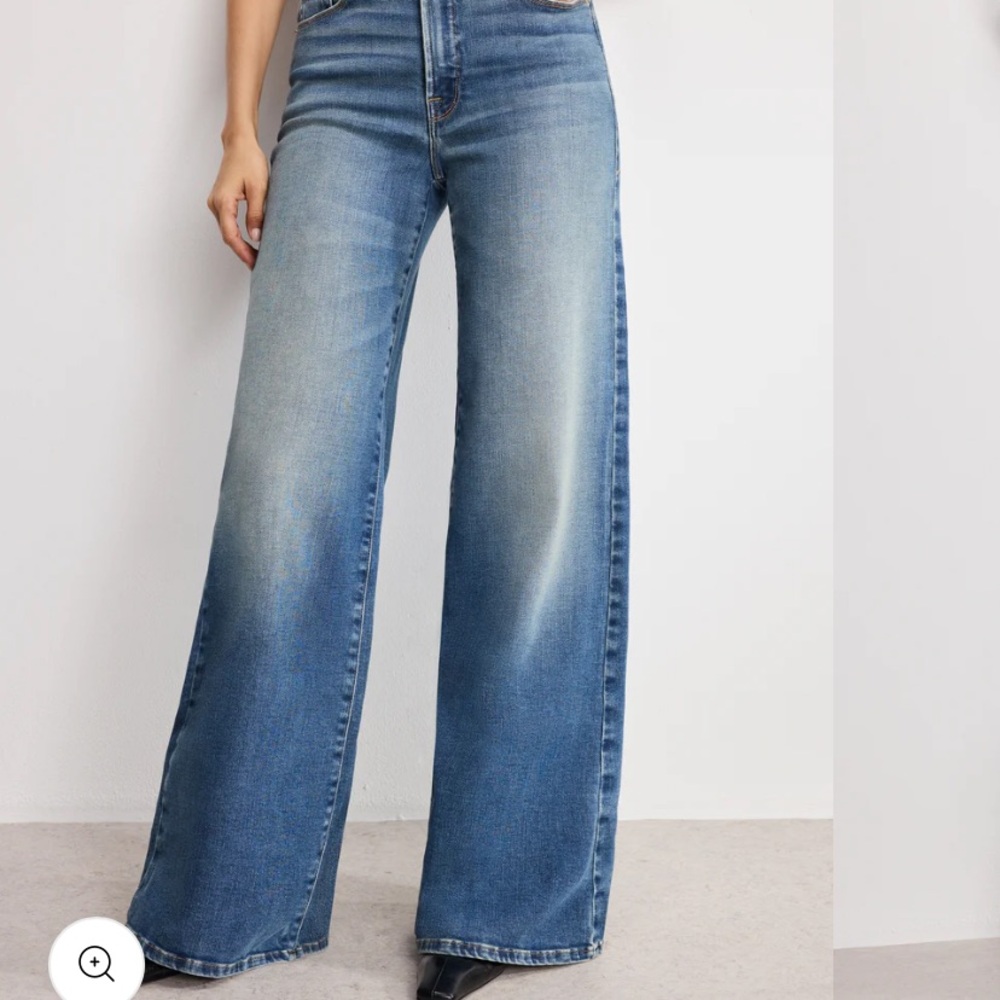 Good American Good Waist Palazzo Jeans in indigo